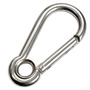 Carbine-hooks with flush closure, made of mirror polished AISI 316 stainless steel